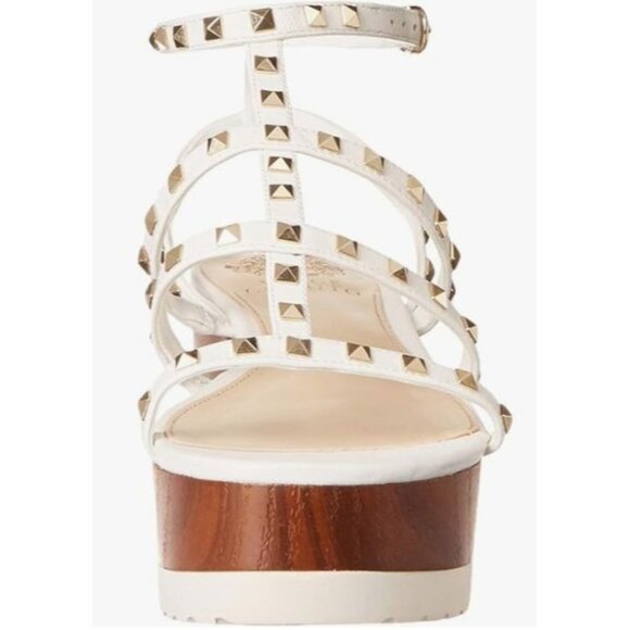 Vince Camuto Studded White Strappy Platform Sandals 7M - Picture 2 of 16
